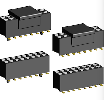 1.27mm PCB Socket Double Rows Straight Dip Type with Peg